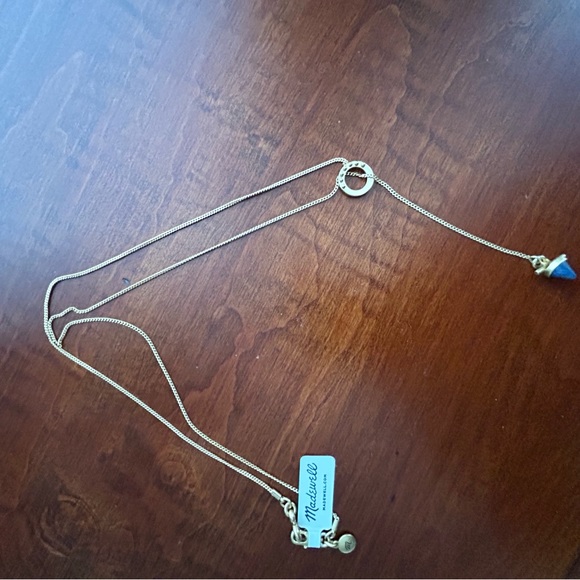 Madewell necklace lapis pyramid drop - Picture 3 of 7